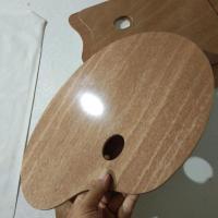 木质调色板油画调色板加大调色盘椭圆形方形20*30*40丙烯水彩颜料 椭圆烤瓷封釉 20*30