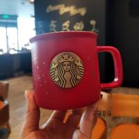 星巴风情侣对杯圣诞序列 雪花珐琅马克杯 蓝色美人鱼铜章咖啡杯子[11月12日发完] 雪花珐琅 355ml