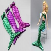 美人鱼 洋娃娃迪士尼系列芭比娃娃衣服白雪公主婚纱女孩儿童玩具 芭比娃娃美人鱼衣服