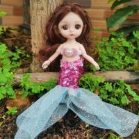 会说话的小魔仙芭比娃娃美人鱼公主婴儿童过家家玩具套装生日礼物 粉小鱼17厘米(无) [高48厘米]美人鱼+趣味大礼包