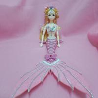 美人鱼公主创意巴比娃娃 手工制作 玩具 女孩生日礼物DIY 人鱼公主约46厘米