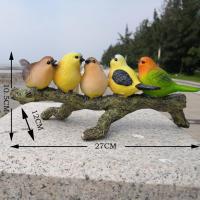 花园园林小鸟摆件幼儿园可爱树鸟电视柜客厅家居工艺品装饰品摆设 图片尺寸