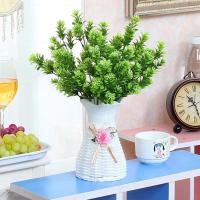 装饰假花仿真干花束客厅摆件室内茶几摆设插花植物小盆栽塑料花艺 角篮+2束米兰草