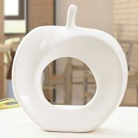 现代简约家居饰品创意室内摆设陶瓷工艺客厅装饰摆件结婚礼物婚庆 白色苹果