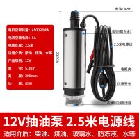 电动抽油泵抽柴油12v24伏通用抽油神器 小型车载抽水器自吸油抽子 电动抽油泵 12V抽油泵十2.5米电源线