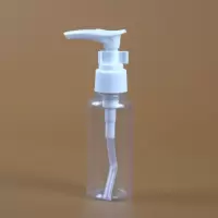 PETG材质按压式乳液瓶沐浴露洗手液洗发水旅行分装瓶塑料样品瓶 50毫升透明鸭嘴瓶 2个装