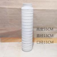 树脂花瓶加厚 客厅插花摆件水培富贵竹百合花瓶欧式大号烤漆花器 白色水培树脂花瓶