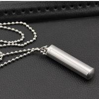 香水瓶项链男女挡灾空心瓶钛钢吊坠许愿瓶精油瓶学生情侣挂件刻字 小款吊坠配55厘米圆珠链+礼盒