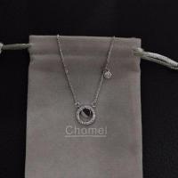 [新加坡代购]CHOMEL项链小众品牌锁骨链 圆环小圆片 生日礼物女 银色 单链条[不建议购买]