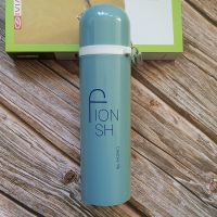 潮牌不锈钢可乐杯保温杯学生保温杯男韩版不锈钢女便携茶杯 深蓝色450毫升