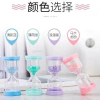 儿童防摔沙漏计时器套装3+5+10+15+30分钟流沙瓶创意学生毕业礼物 马卡龙3分钟无颜色备注