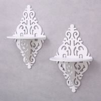 简易墙上置物架花架隔板免打孔壁挂装饰多肉绿萝架子墙上装饰架 (无痕钉款)适用于普通墙面 单头花架小号单个