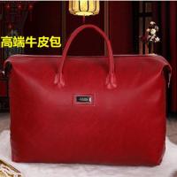 结婚被子皮革收纳袋冬被春夏凉被喜庆包装袋四件套手提袋牛津布袋 高端皮包-紫红色 *牛津布小号 可装夏装4套*