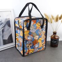 卡通饭盒收纳袋子手提大号饭盒包时尚可爱上班族便当包大容量饭包 布丁猫