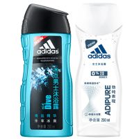 [极货]2瓶装阿迪达斯男士天赋荣耀征服沐浴露250ml持久留香 男士冰点250+女士劲能250