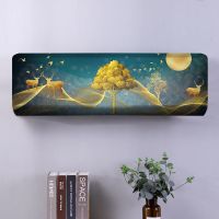 全包空调罩挂机1匹1.5P通用弹力印花布艺挂式空调套防尘罩卧室ins 福禄寿喜 长75-100cm 弹力通用 1个装