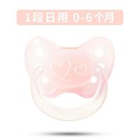 Dentistar护齿安抚奶嘴 德国0-3婴儿6宝宝18个月1-2岁超软-安睡型 1段日用0-6个月粉色