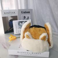 雷锋帽女冬天时尚可爱猫耳朵骑车防寒帽子韩版保暖冬季时尚雷锋帽 猫咪款黄色雷锋帽