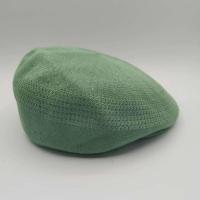 KANGOL袋鼠网眼贝雷帽zico泫雅美伢同款贝雷帽男女鸭舌帽 浅绿色网眼光板无刺绣S