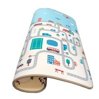 宝宝爬爬垫加厚儿童爬行垫可折叠婴儿家用客厅打地铺泡沫防潮地垫 双面图案0.5cm 0.9米*1.8米