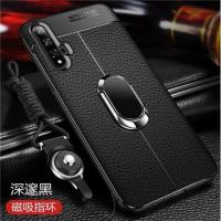 华为nova5手机壳nove5pro保护皮套note5防摔por磨砂novo软壳男女 nova5[深邃黑]钢膜挂绳支架