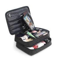 化妆品收纳盒大容量包韩版学生手提包便捷旅行收纳袋手提袋洗漱包 黑色双层