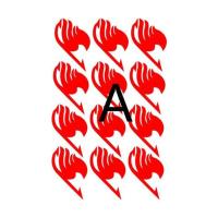 动漫 妖精的尾巴 纳兹 露西 艾露莎 妖尾公会标志COS纹身贴 8厘米 红色