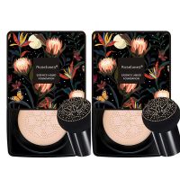 玫瑰时代蘑菇头气垫bb霜遮瑕防水不脱妆隔离美白保湿粉底液素颜霜 象牙白(适合皮肤偏黄的MM) 气垫送蘑菇头