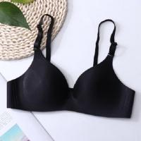 十月皇后打折内衣女聚拢无钢圈薄款文胸套装无痕少女调整型小胸上 黑色 70A