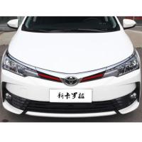 丰田新卡罗拉改装中网车贴个性装饰条前脸进气格栅三色改装色条贴 卡罗拉[红色1条]