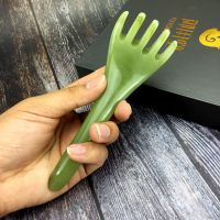 头部按摩器按摩头梳头部按摩爪子经络疏通头皮按摩五爪按摩神器 翡翠绿 五爪1个