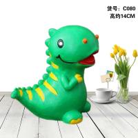 彩绘石膏娃娃涂色白胚涂鸦绘画手工diy存钱罐上色陶瓷搪胶恐龙 摔不坏C080 送颜料画笔
