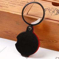 放大镜10倍高清60手持式高清便携式折叠放大镜老人儿童用读书看报 折叠口袋放大镜50MM