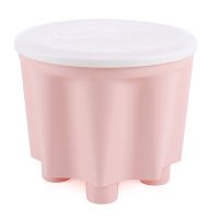 加厚塑料收纳凳换鞋凳创意儿童多功能玩具储物凳子可坐人小凳子 北欧粉 一个装