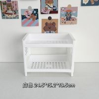 韩国ins同款简约风学生书桌改造桌面收纳双层置物架收纳架子 双层收纳架-白色