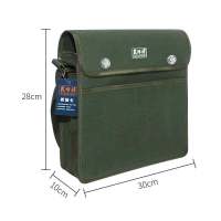 电工工具包大号帆布加厚安装维修工具袋耐磨便携小号木工工地专用 绿色小号:长30宽10高28