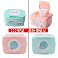 拉美拉 抽取式化妆棉加长款薄卸妆棉卸甲棉200抽胶盒装 上妆 卸妆 B0153款(250抽)/颜色随机发