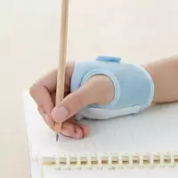 握笔姿势手腕矫正器幼儿园小学生写字控笔拿笔防勾纠正器矫正神器 防勾腕矫正器[蓝色] S码[手腕周长11-16cm]