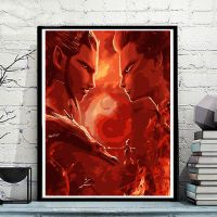 diy数字填色油彩画王者荣耀修罗家居手工手绘填色油画礼物装饰画 2581哪吒 40*50厘米画布(无内框)