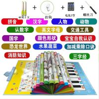幼儿童早教拼音字母表有声挂图认知启蒙拼读训练按图识字益智玩具 乐乐鱼15合一点读大挂本电池款