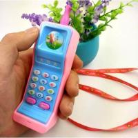 大哥大仿真电话玩具手机儿童益智男女婴儿早教启蒙学习音乐1-3岁 孔雀蓝 小号 大哥大