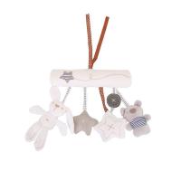 婴儿玩具风铃挂件铃铛宝宝婴幼儿车床儿童吊铃新生儿摇铃生日礼物 音乐床挂小白兔