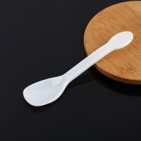 一次性小勺甜品勺子塑料雪糕勺单独包装加厚创意可爱冰激凌布丁勺 [散装白色]平勺500只