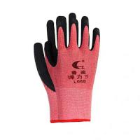 手套劳保小码号防护耐磨男女士橡带胶皮工作地建筑劳动线手套批发 新时代*弹力星(红色)手掌带胶皮 编号*(4/双)