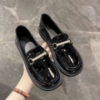 玛丽珍小皮鞋厚底2021夏季新款圆头百搭舒适学生潮流时尚透气 亮光色 34 脚瘦可以拍小一码