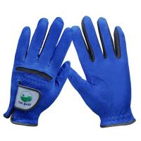 IM 高尔夫手套 男款超纤布手套 柔软耐磨 透气 防滑型手套. 蓝色 左23