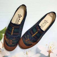 女帆布鞋工作鞋舒适妈妈鞋耐磨防滑牛筋底低帮妈妈鞋休闲布鞋 19-2款-绿色 35