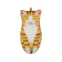 HOMZ霍玛新款猫咪猫爪隔热手套防烫加厚烤箱烘焙耐高温微波炉手套 大橘猫手套(一只装)