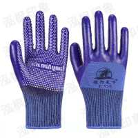 新品狼行天下pvc橡胶手套耐磨劳保透气手套工地耐用手套批发 12双