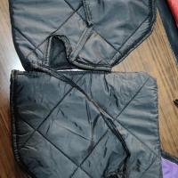 新款电动车挡风被冬季加绒加厚防水护膝防寒骑车防风电瓶车挡风衣 黑色把套 L[120斤以下]